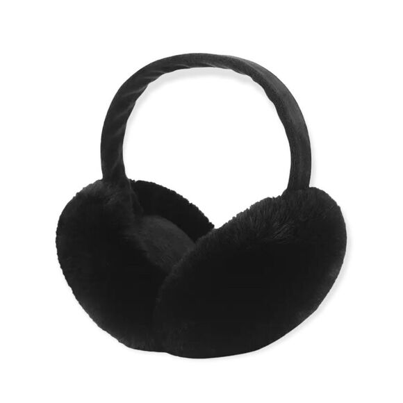 🆕Black Faux Fur Earmuffs - Picture 1 of 3